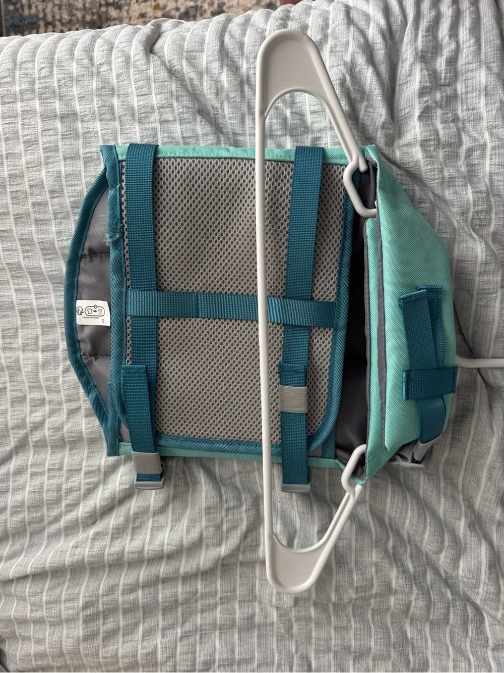 Aqua Teal Dog Life Jacket with Reflective Trim